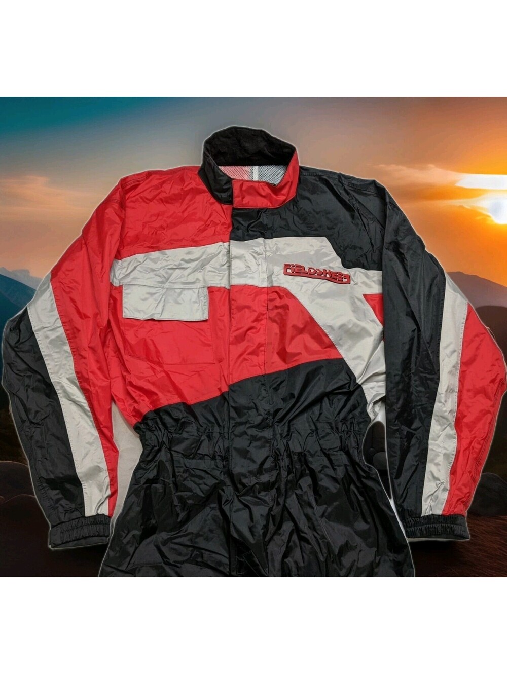Vintage Retro 80s 90s Fieldsheer One Piece Motorcycle Full Suit Men XXL 2XL Rain